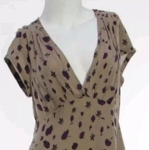 Free people floral open back keyhole dress